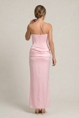 Women's Corset Strapless Maxi Dress