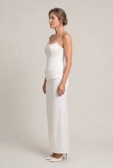Women's Corset Strapless Maxi Dress