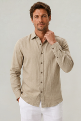 Men's Long Sleeve Cotton Button Down Shirt
