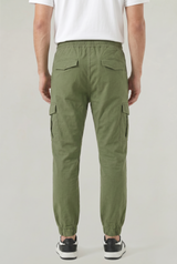 Men's Slim Fit Cotton Cargo Trousers