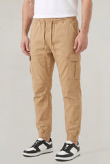 Men's Slim Fit Cotton Cargo Trousers