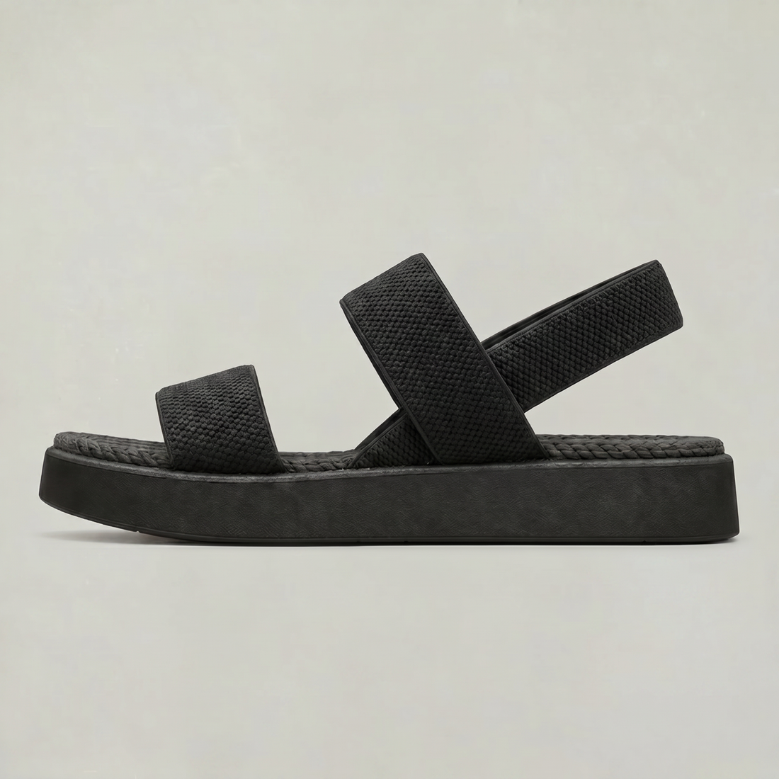Women's Open Toe Platform Slide Sandals With Elastic Strap