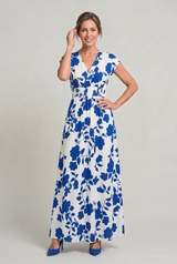Women’s V-Neck Floral Print Summer Maxi Dress