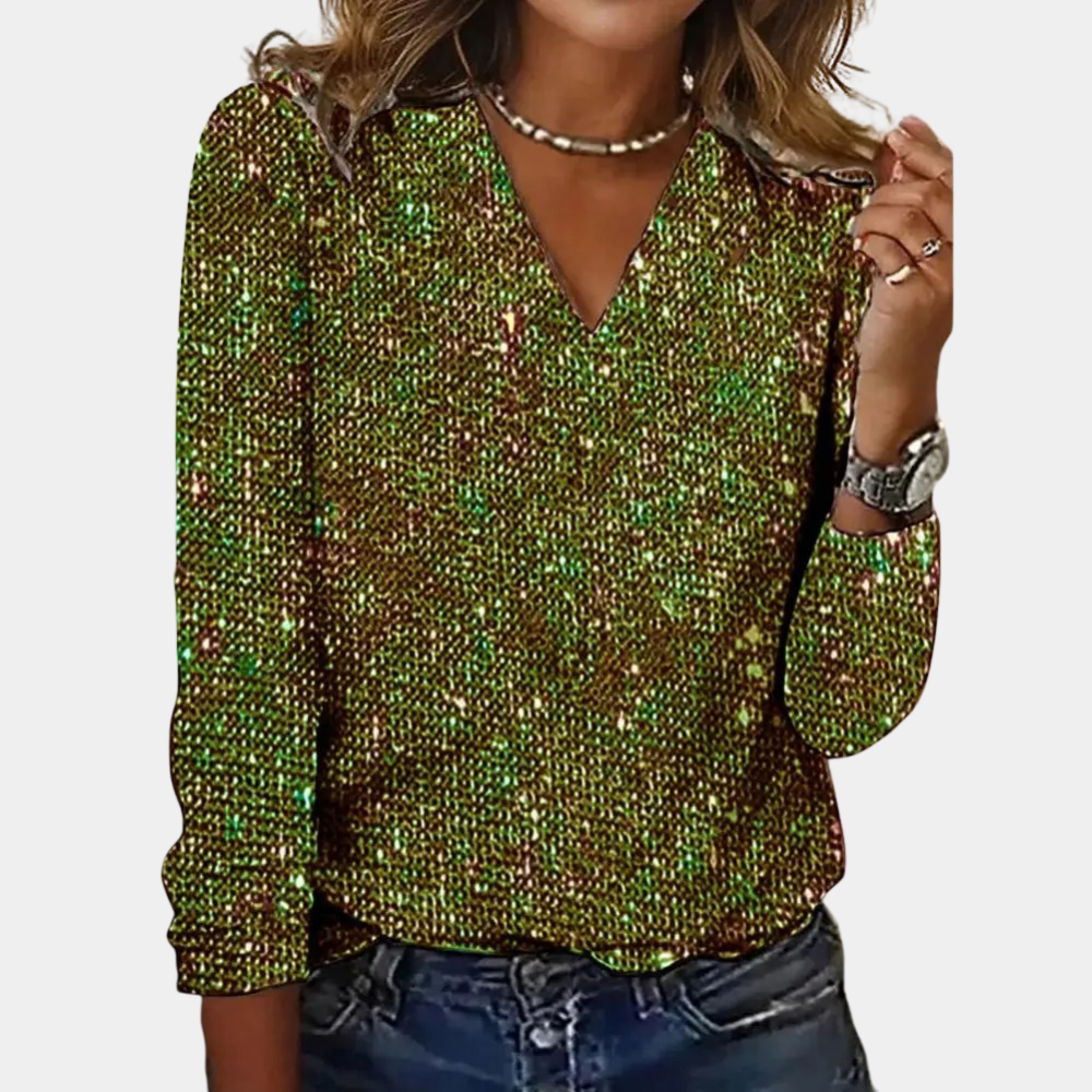 Luna | Elegant Glitter Going Out Top for Women