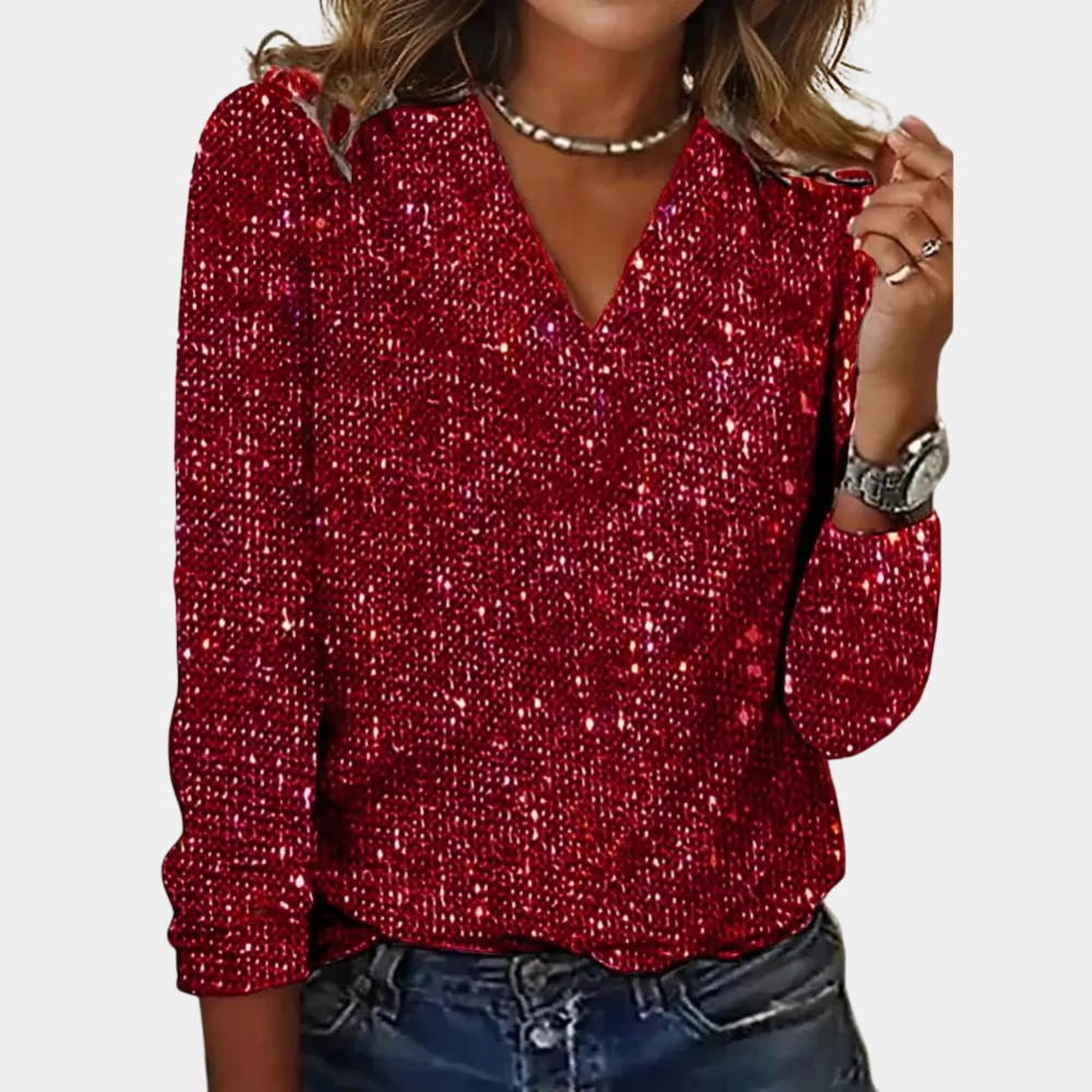 Luna | Elegant Glitter Going Out Top for Women