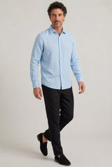 Men's Long Sleeve Linen Button Down Shirt