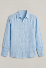 Men's Long Sleeve Linen Button Down Shirt