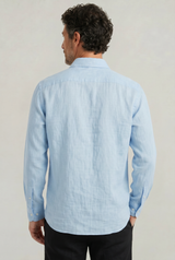Men's Long Sleeve Linen Button Down Shirt