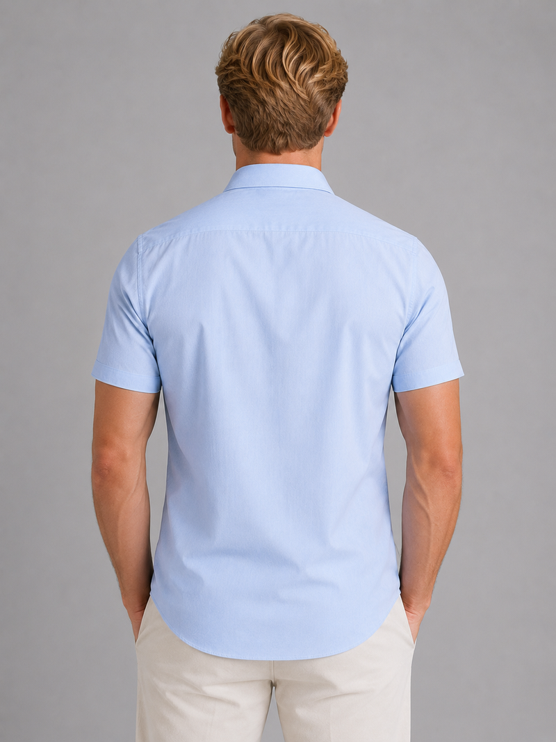 Men's Slim Fit Short Sleeve Shirt - Smart Casual Summer Style
