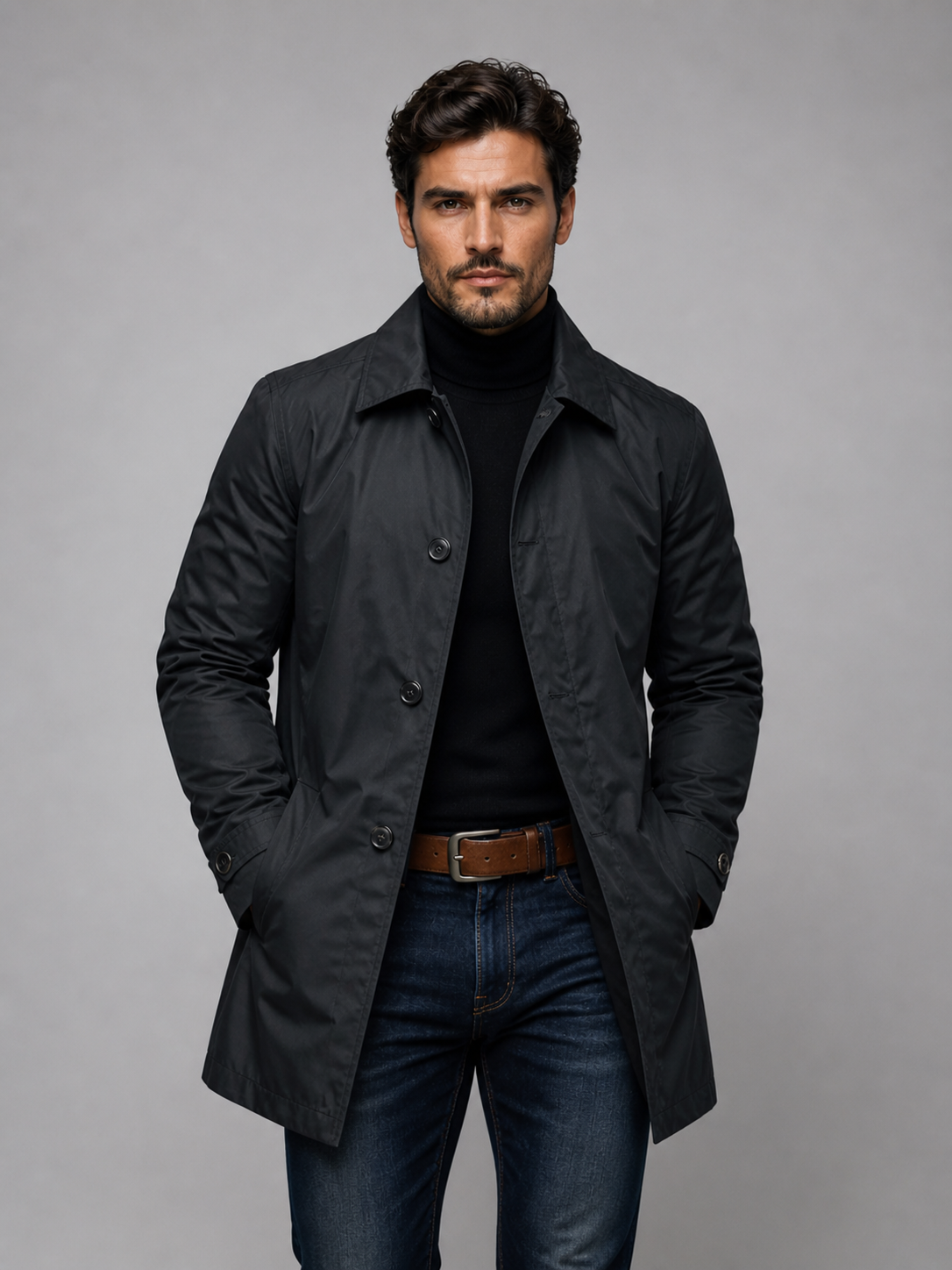 Men’s Tailored Classic Coat – Structured Smart-Casual Outerwear