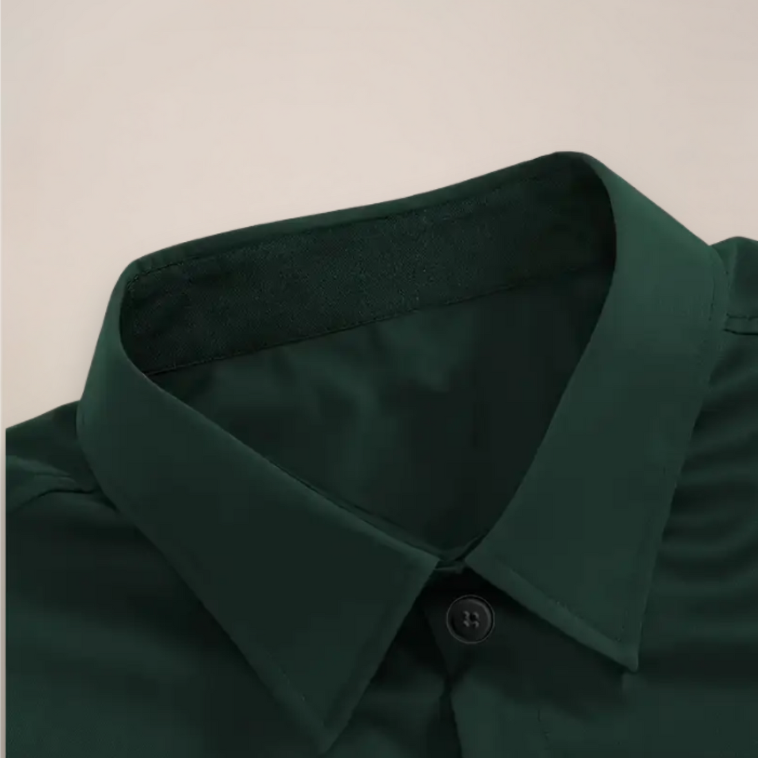 Men's Notched Collar Button-Up Shirt – Classic Smart Casual Long Sleeve