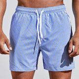 Men’s Striped Swim Shorts – Quick-Dry Fit
