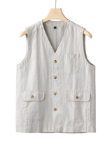 Élan Indigo Linen Vest