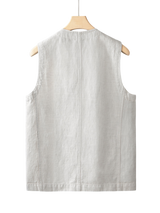 Élan Indigo Linen Vest