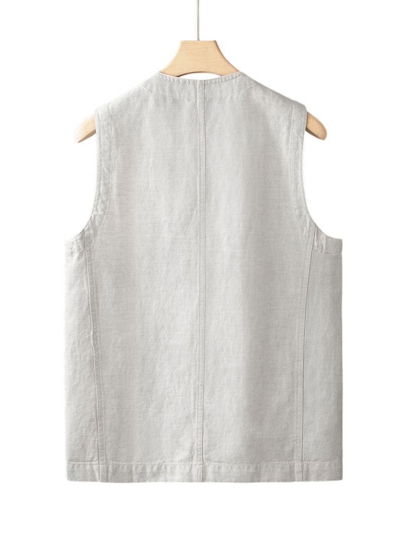 Élan Indigo Linen Vest