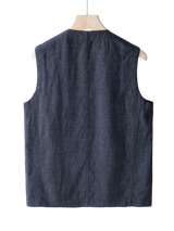 Élan Indigo Linen Vest