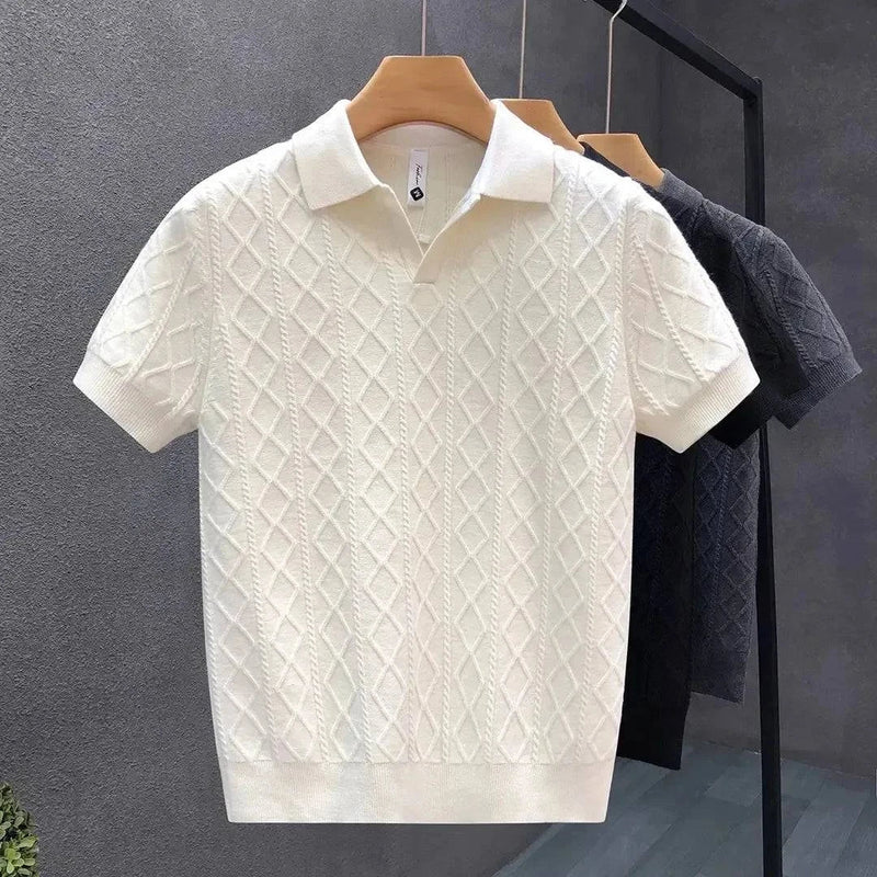 Blaise Diamond Knit Polo