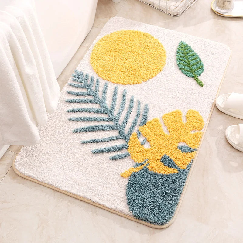 Earthly Leaf Organic Bath Rug