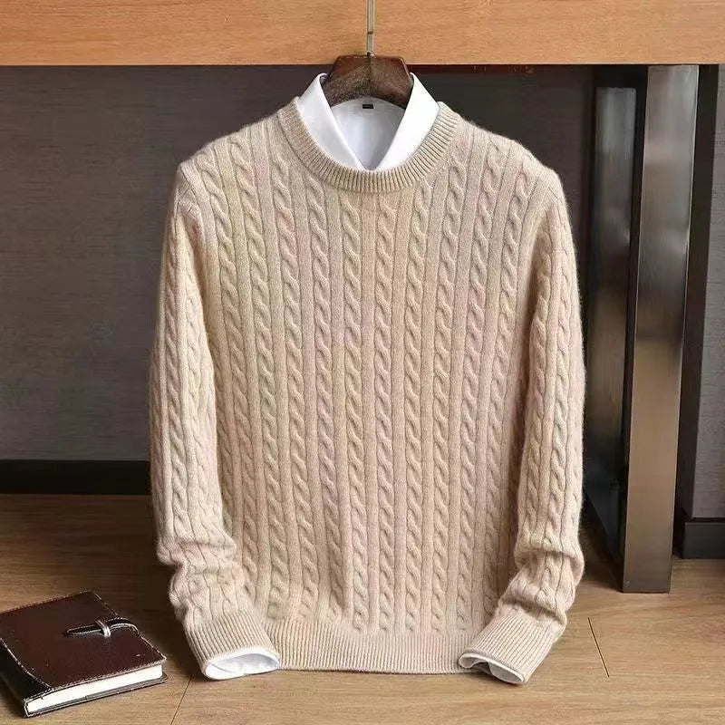 Biella Cotton Cable Sweater