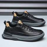 Lorenzo Leather Court Trainers