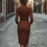 Zelda Belted Wrap Midi Dress