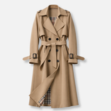 Women’s Belted Trench Coat – Tailored Long Fit
