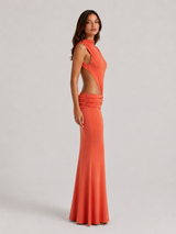 Women's Bodycon High Neck Maxi Dress – Summer Occasion Style