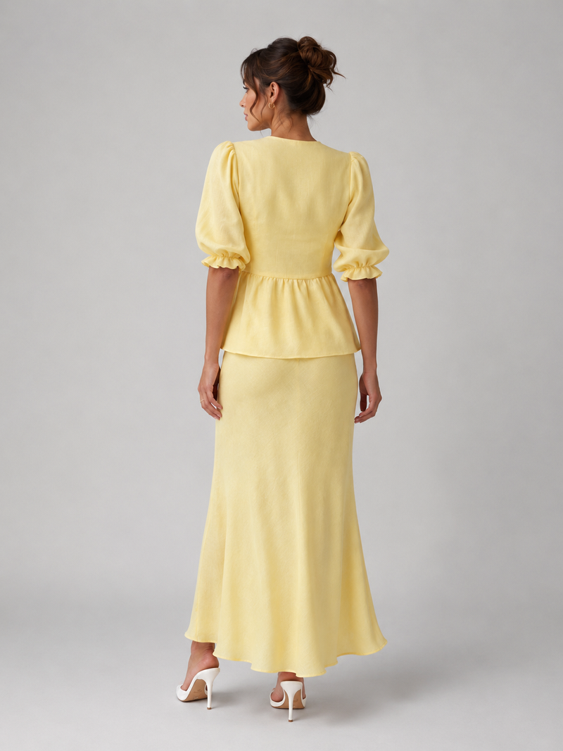 Women’s Cotton Two Piece Skirt Set - Elegant Summer Style