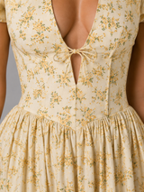 Women's Floral Puff Sleeve Mini Dress – Summer Occasion Style
