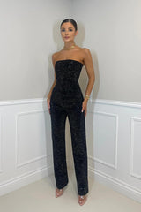 Starlight Strapless Sequin Jumpsuit