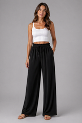 Women’s High-Waisted Wide-Leg Trousers – Relaxed Fit
