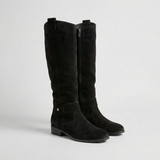 Women’s Knee-High Slouch Boots – Suede Look Elegance