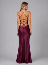 Women’s Pearl Beaded Satin Feel Maxi Dress – Evening Gown