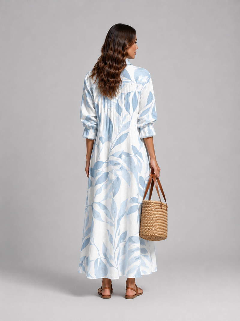 Women’s Printed Shirt Maxi Dress - Relaxed Flattering Fit