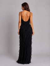 Women’s Ruffle Maxi Dress – Flowing Silhouette