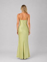 Women's Satin Feel Floral Embroidered Maxi Dress – Sculpted Fit