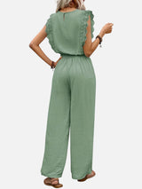 Women’s Two Piece Outfit Set – Relaxed Top & Wide Leg Trousers
