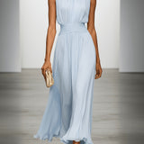 Arabella | Pleated Maxi Wedding Guest Dress With Ruched Waist