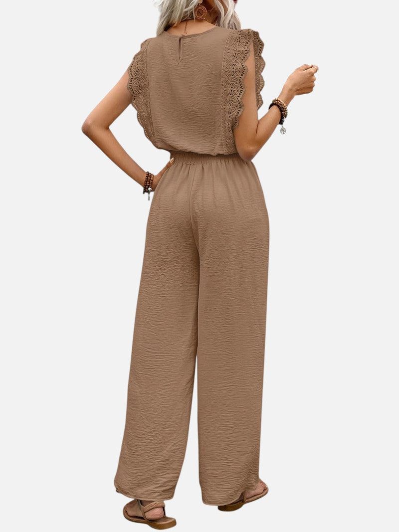 Women’s Two Piece Outfit Set - Relaxed Top & Wide Leg Trousers
