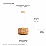Fallow Woven Drum Pendant Light | dimensions | 579acbf31e148e61