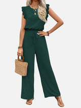 Women’s Two Piece Outfit Set – Relaxed Top & Wide Leg Trousers