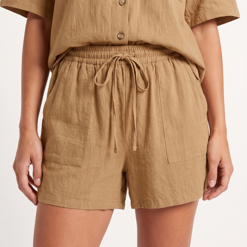 Maeve Women's Co-Ord Set - Shirt & Shorts Short-Sleeve Camp-Collar Two-Piece