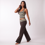 Maeve Women's Striped Co-Ord Set – Sleeveless Top & Wide-Leg Trousers