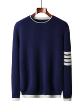 Contrast-Trim wool Crewneck