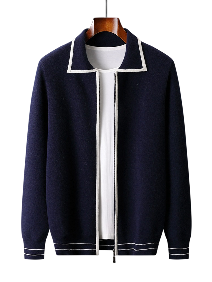 Heritage Contrast Wool Zip