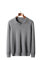Pure Maison Worsted Cashmere Long Sleeve Polo