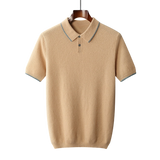 Écru Cachemire Wool Blend Polo