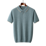 Écru Cachemire Wool Blend Polo