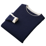Contrast-Trim wool Crewneck