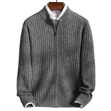 Textured Maison Wool Zip Jacket